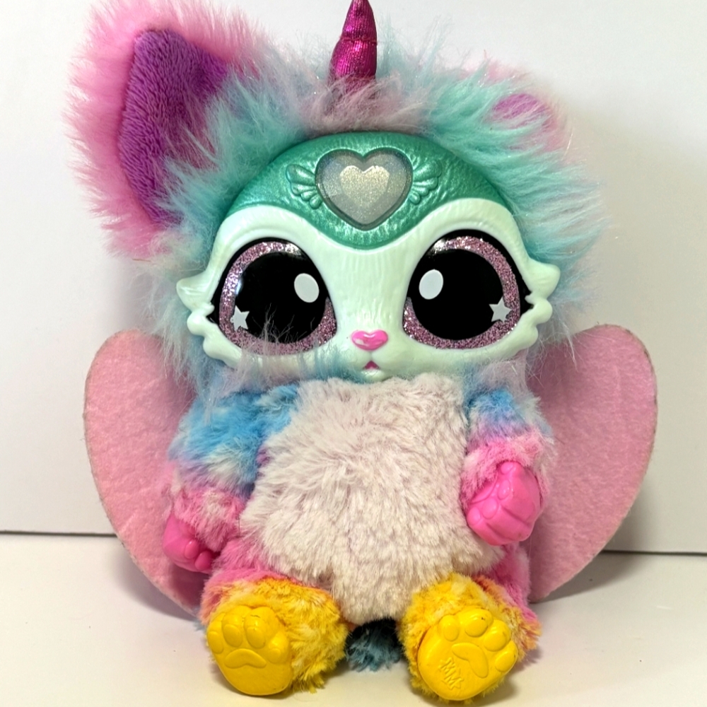Magic Mixies Magical Rainbow Unicorn Plush Fox Pet Works Tested Blue Pink